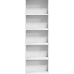 vidaXL - Boekenkast met 5 vakken voor woonkamers - Wit - Hout - 60x30x189 cm