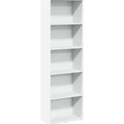 vidaXL - Boekenkast met 5 vakken voor woonkamers - Wit - Hout - 60x30x189 cm