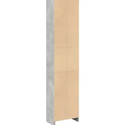 vidaXL - Boekenkast met 5 vakken - Betongrijs - Bewerkt hout - 40x24x176 cm