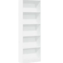 vidaXL - Boekenkast met 5 vakken voor kantoor - Wit - Hout - 60x24x176 cm