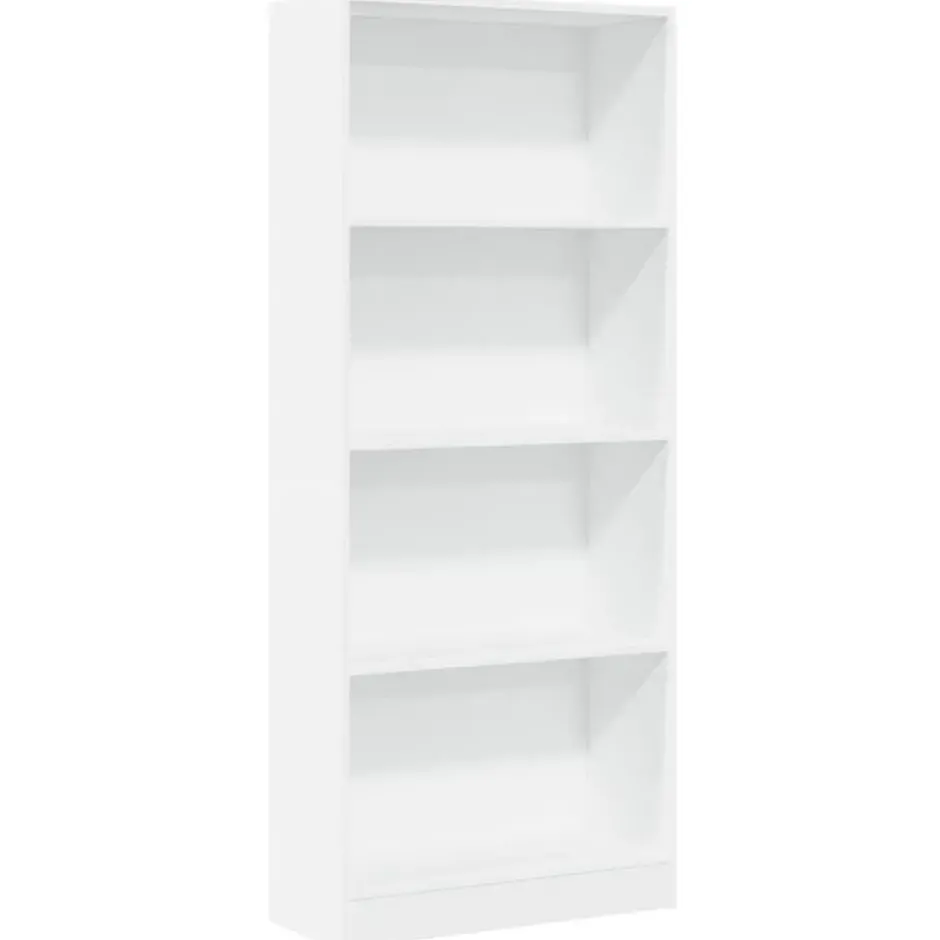 vidaXL - Boekenkast met 4 vakken voor kantoor - Wit - Hout - 60x24x143 cm