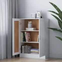 vidaXL - Boekenkast - Wit - Bewerkt hout