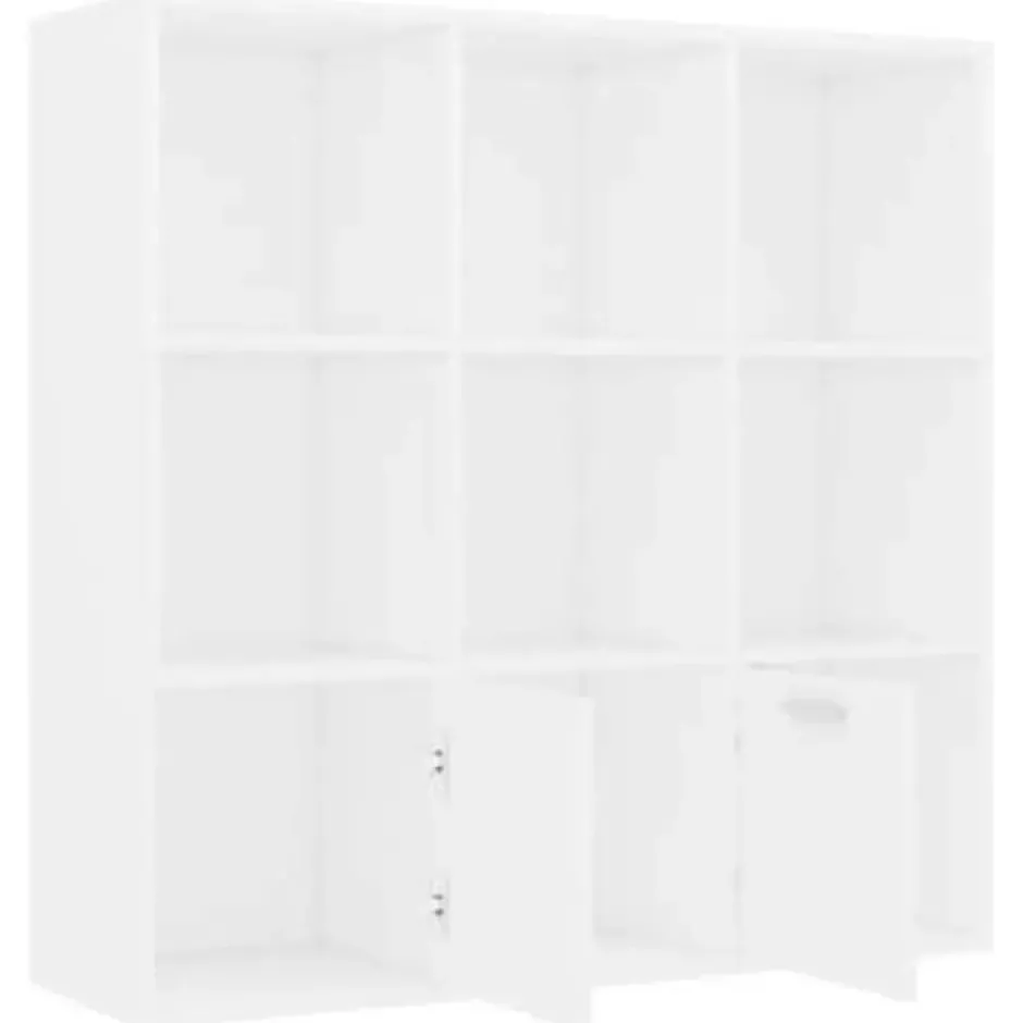 vidaXL - Boekenkast - Wit - Bewerkt hout