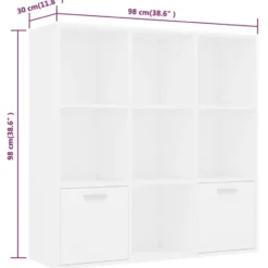 vidaXL - Boekenkast - Wit - Bewerkt hout