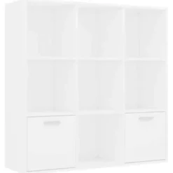 vidaXL - Boekenkast - Wit - Bewerkt hout