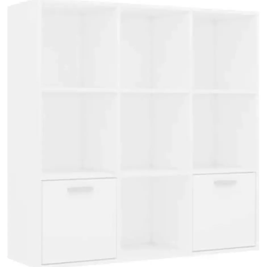 vidaXL - Boekenkast - Wit - Bewerkt hout
