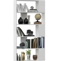 vidaXL - Boekenkast - Wit - Bewerkt hout