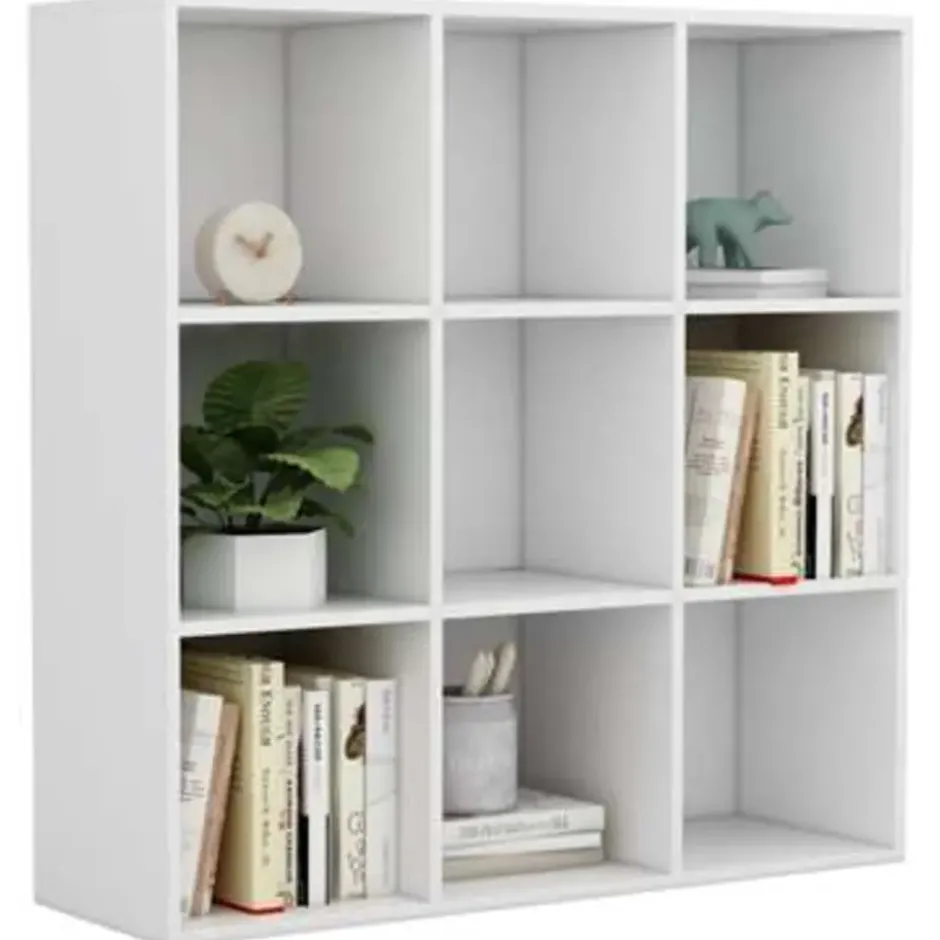 vidaXL - Boekenkast - Wit - Bewerkt hout