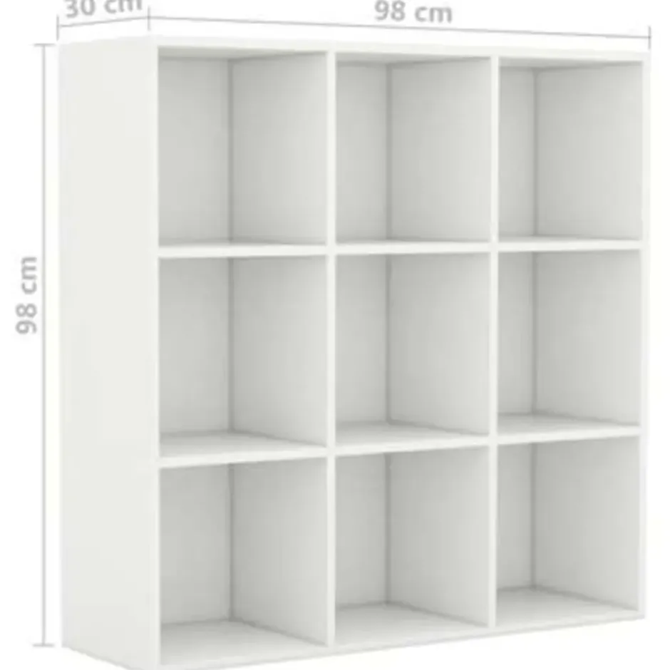 vidaXL - Boekenkast - Wit - Bewerkt hout