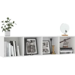 vidaXL - Boekenkast - Wit - Bewerkt hout