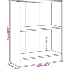 vidaXL - Boekenkast - Zwart - Bewerkt hout