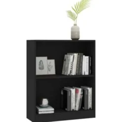 vidaXL - Boekenkast - Zwart - Bewerkt hout