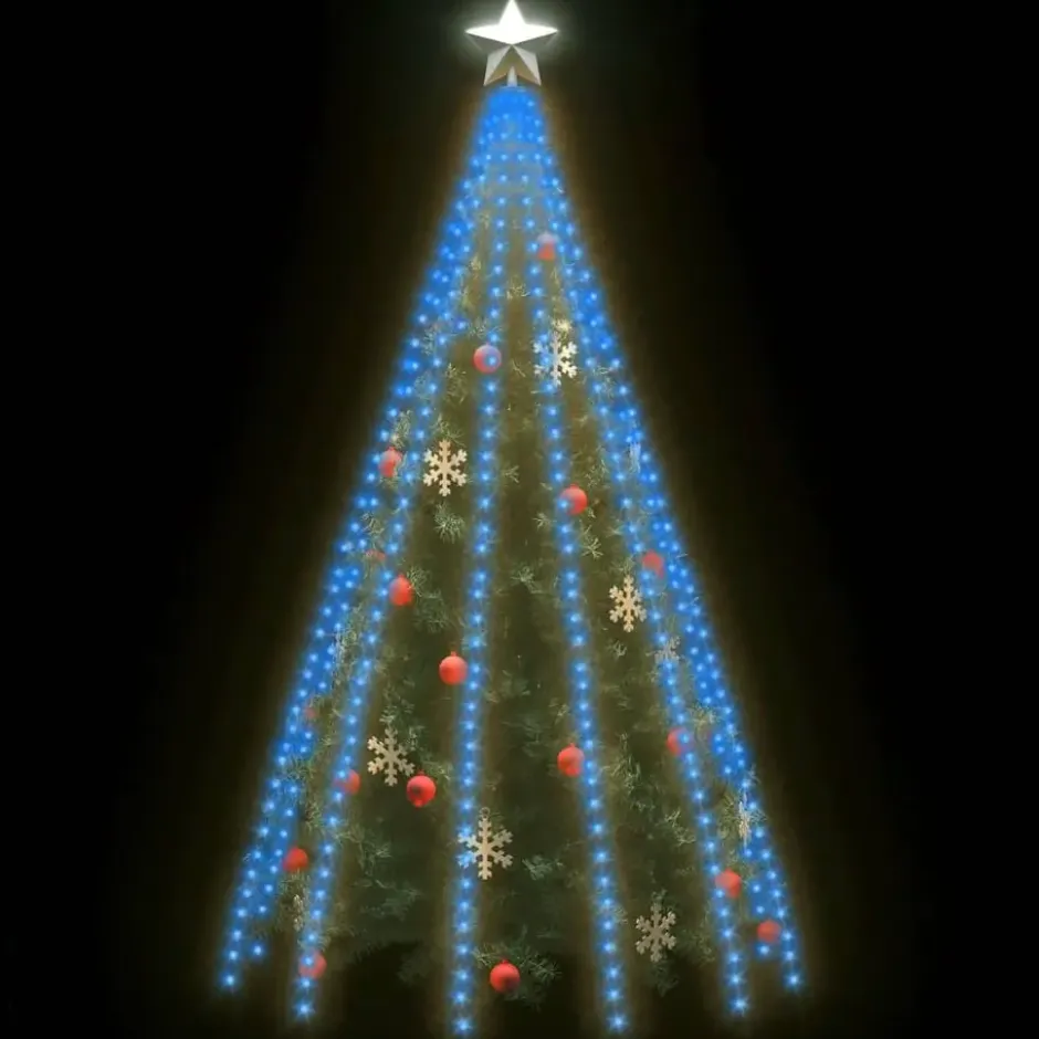 vidaXL - Boomverlichting - Blauw - PVC - 500 cm