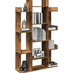 vidaXL - Boomvormige boekenplank met 13 vakken - Oud hout - 86x25.5x140 cm