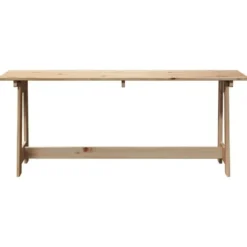 vidaXL - Buitenenbank - Naturel - Massief grenenhout - 119x35x47 cm