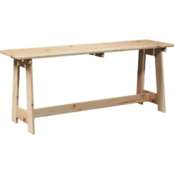vidaXL - Buitenenbank - Naturel - Massief grenenhout - 119x35x47 cm