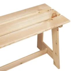vidaXL - Buitenenbank - Naturel - Massief grenenhout - 119x35x47 cm