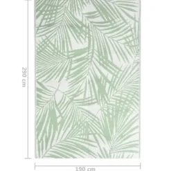 vidaXL - Buitenkleed - Groen - Polypropyleen - 190 x 290 cm