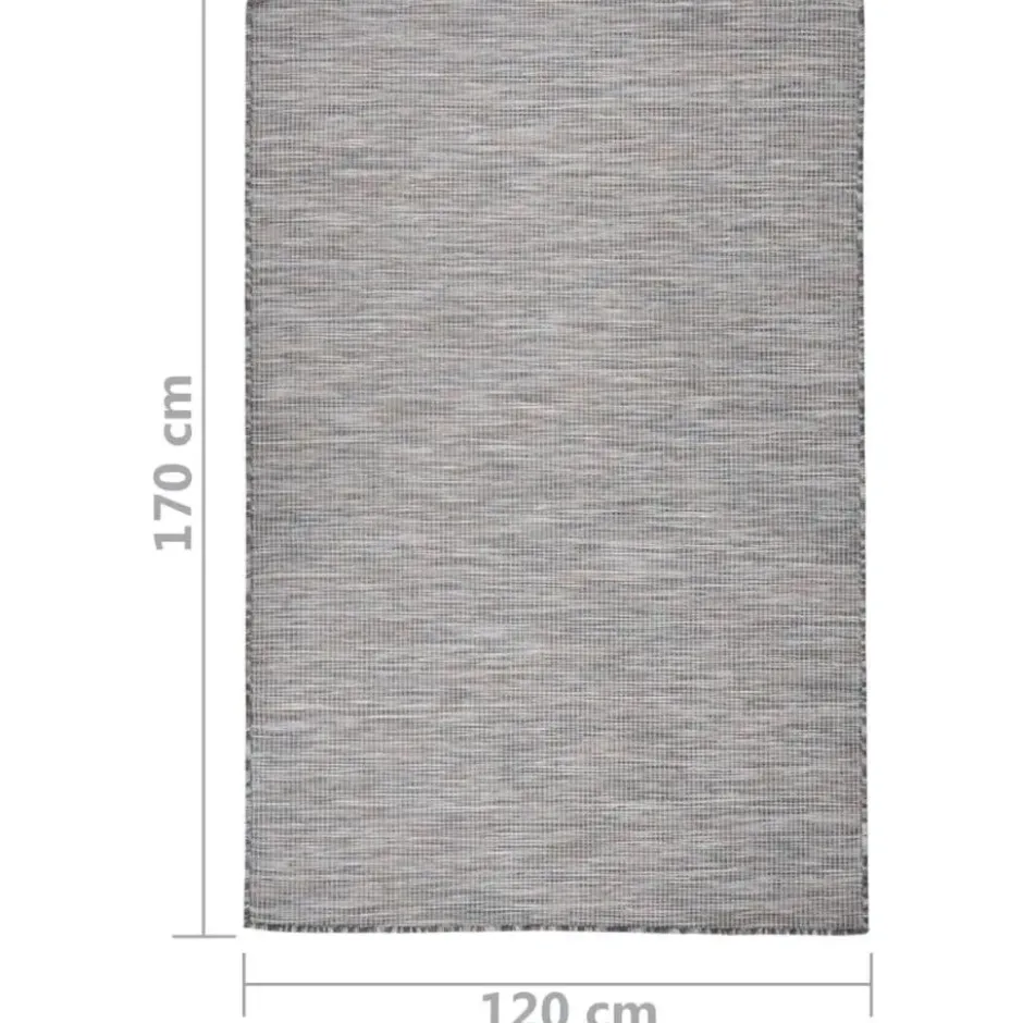 vidaXL - Buitenkleed - Zwart - Kunststof - 120 x 170 cm