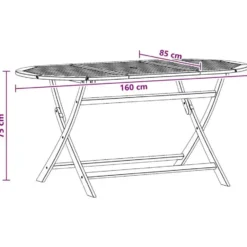 vidaXL - Buiten Tafel - Bruin - Hout - 160 x 85 x 75 cm