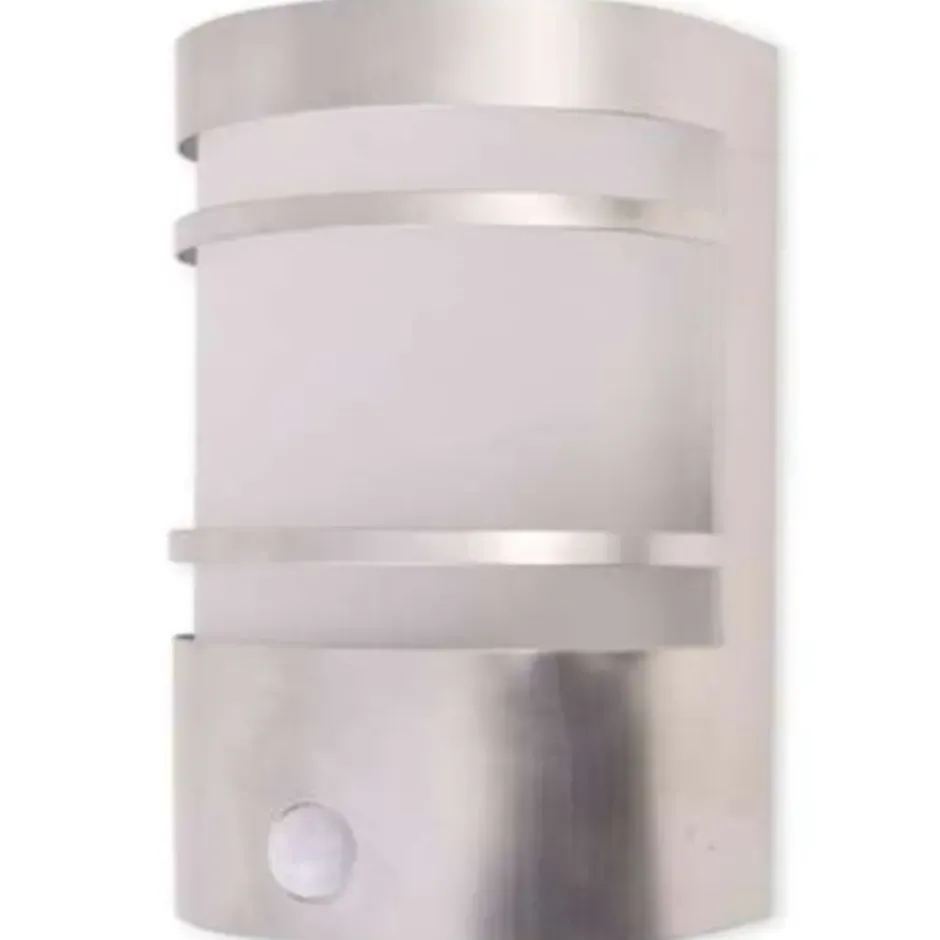 vidaXL Buitenwandlamp met sensor RVS