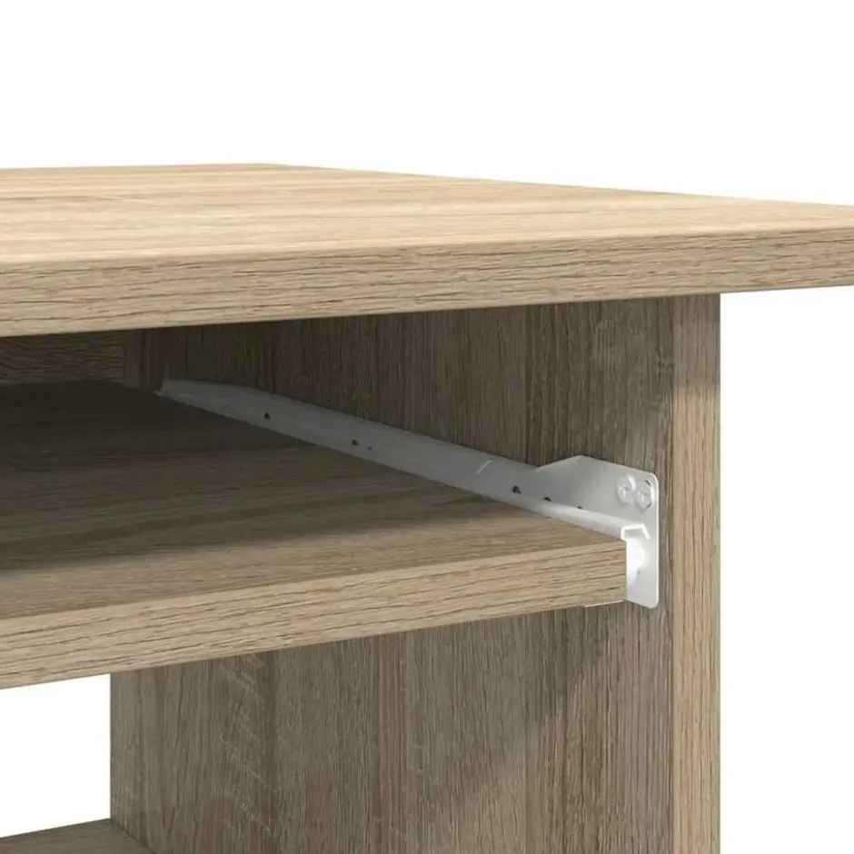 vidaXL - Bureau - Bruin - Bewerkt hout
