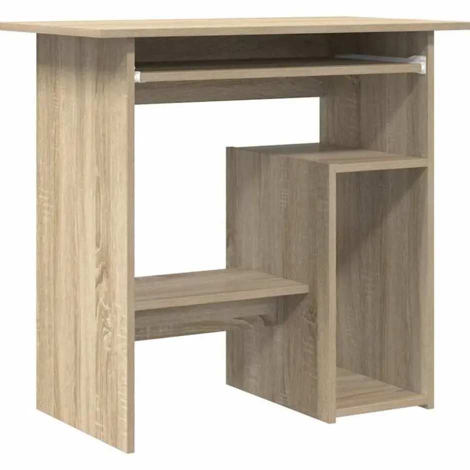 vidaXL - Bureau - Bruin - Bewerkt hout