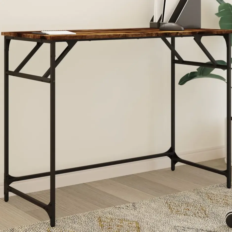 vidaXL - Bureau - Bruin - Bewerkt hout