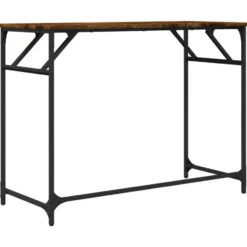 vidaXL - Bureau - Bruin - Bewerkt hout