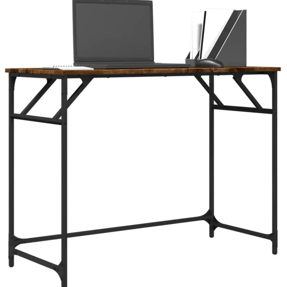 vidaXL - Bureau - Bruin - Bewerkt hout
