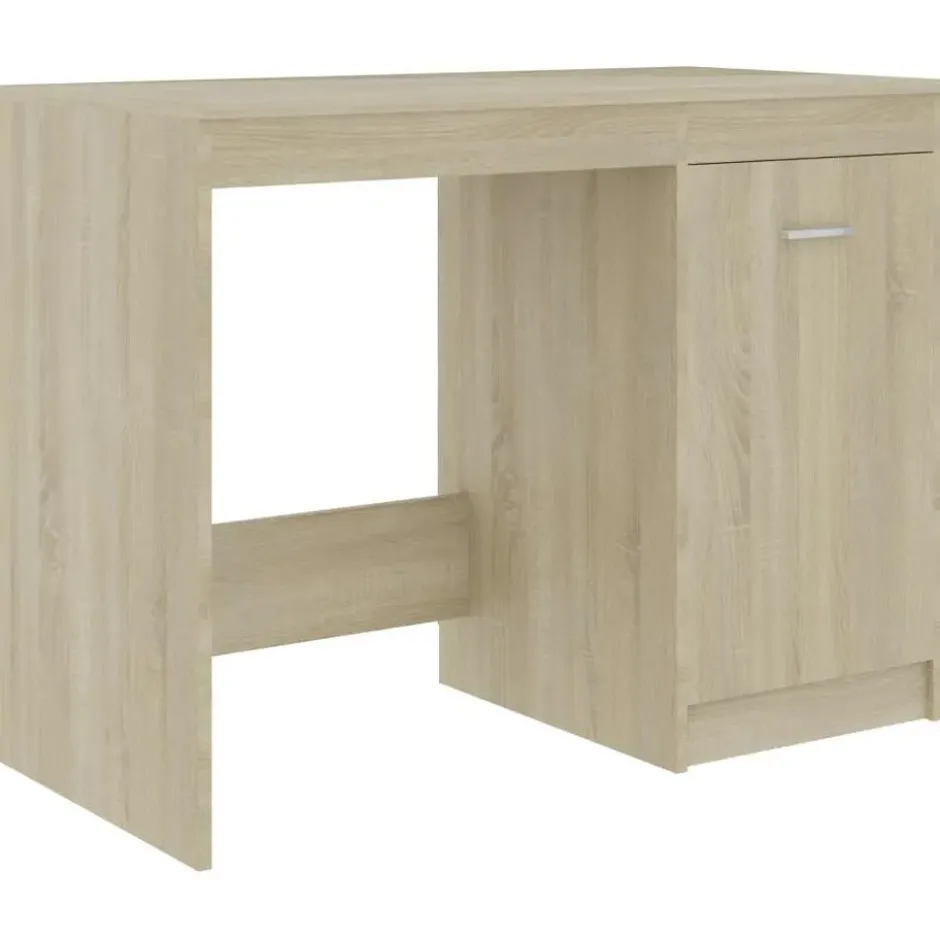 vidaXL - Bureau - Bruin - Bewerkt hout