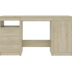 vidaXL - Bureau - Bruin - Bewerkt hout