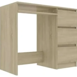 vidaXL - Bureau - Bruin - Bewerkt hout