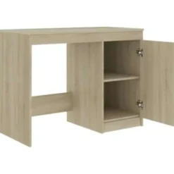 vidaXL - Bureau - Bruin - Bewerkt hout