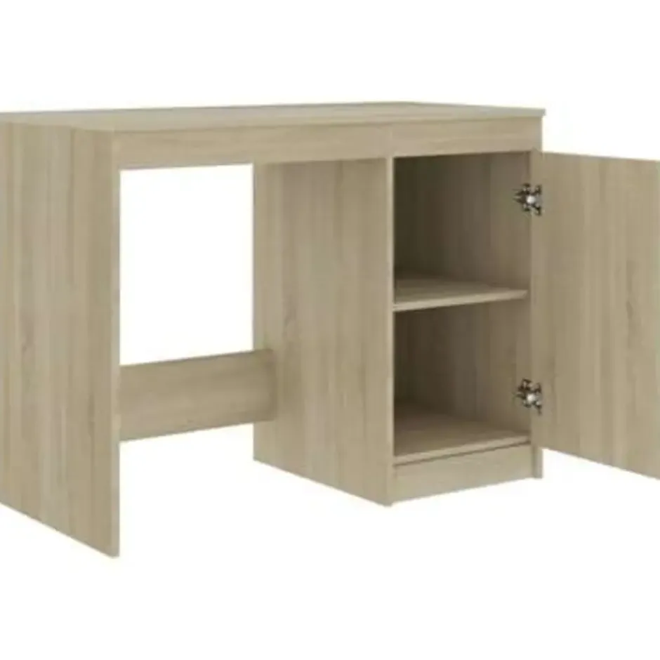 vidaXL - Bureau - Bruin - Bewerkt hout
