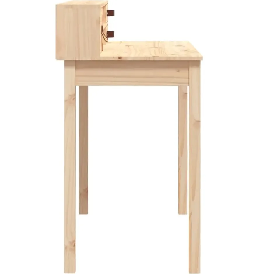 vidaXL - Bureau - Bruin - Grenenhout