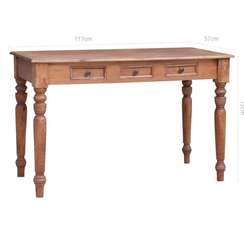 vidaXL - Bureau - Bruin - Hout