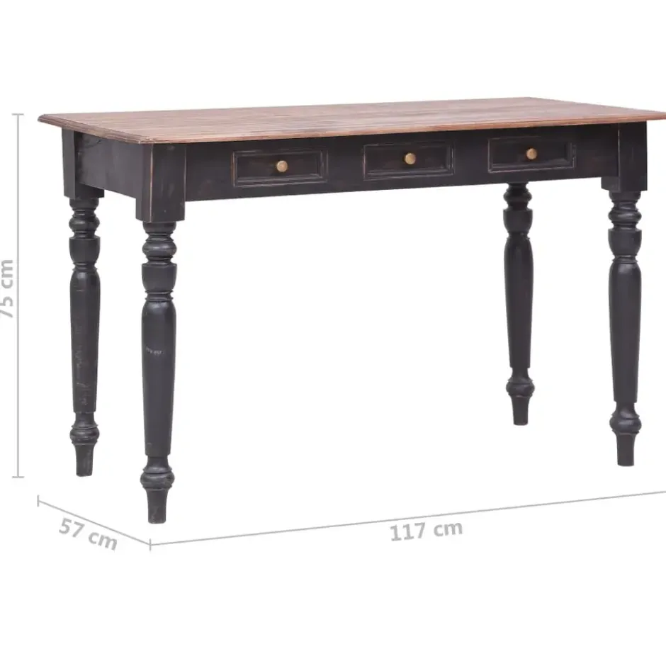 vidaXL - Bureau - Bruin - Hout