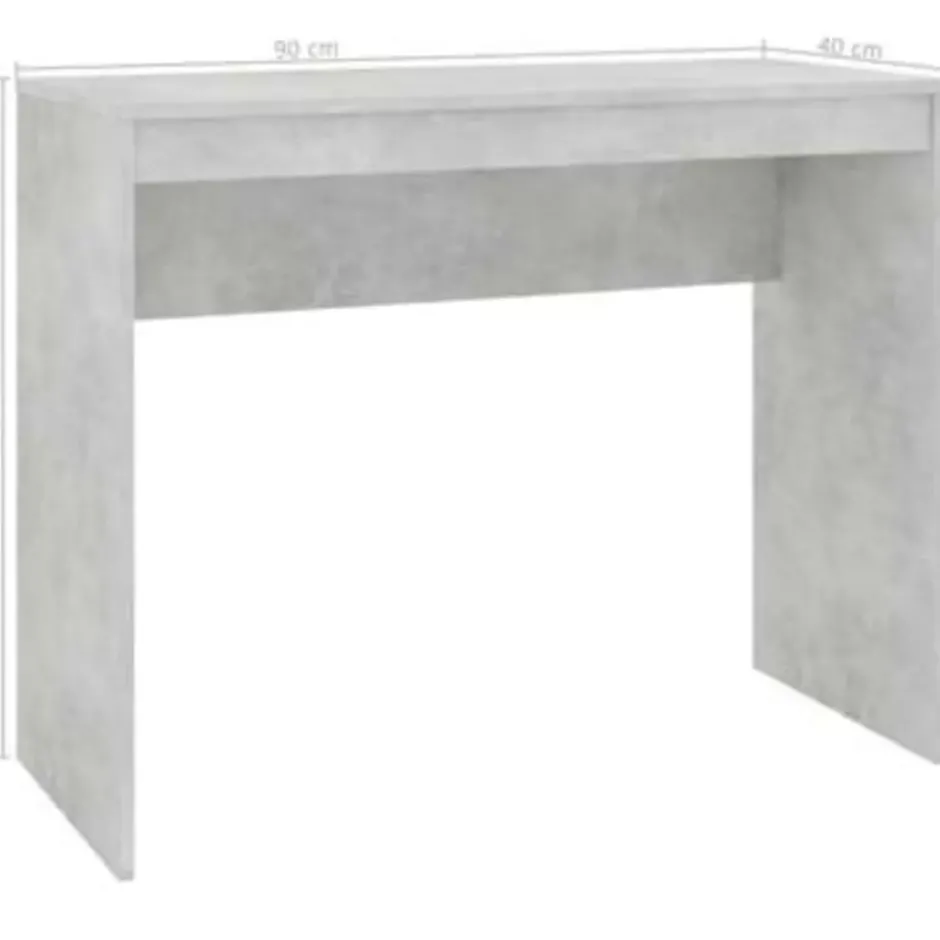 vidaXL - Bureau - Grijs - Bewerkt hout