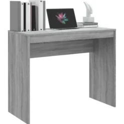vidaXL - Bureau - Grijs - Bewerkt hout