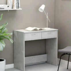 vidaXL - Bureau - Grijs - Bewerkt hout