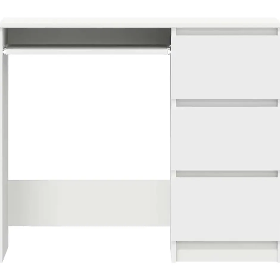 vidaXL - Bureau - Wit - Bewerkt hout