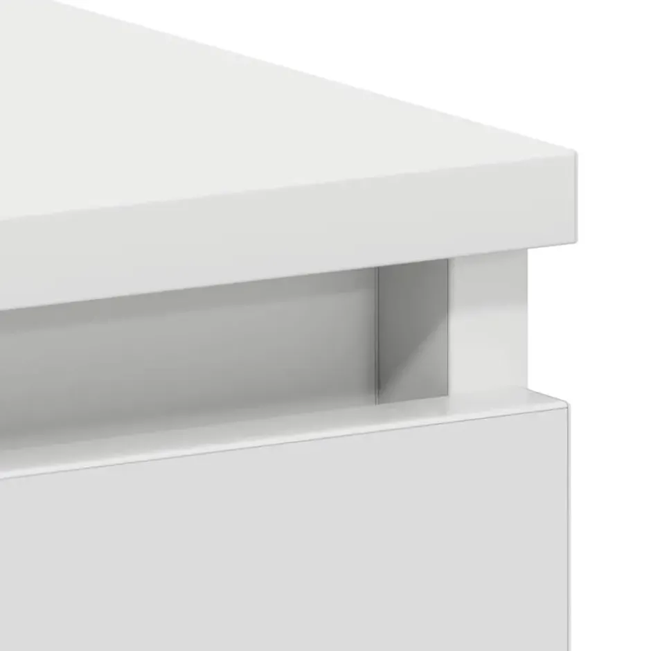 vidaXL - Bureau - Wit - Bewerkt hout