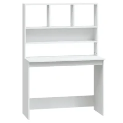 vidaXL - Bureau - Wit - Bewerkt hout