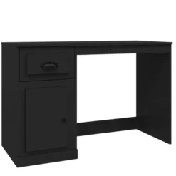 vidaXL - Bureau - Zwart - Bewerkt hout