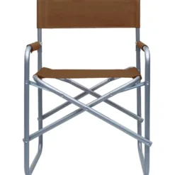 vidaXL - Campingstoel - Bruin - Metaal - 2 stuks