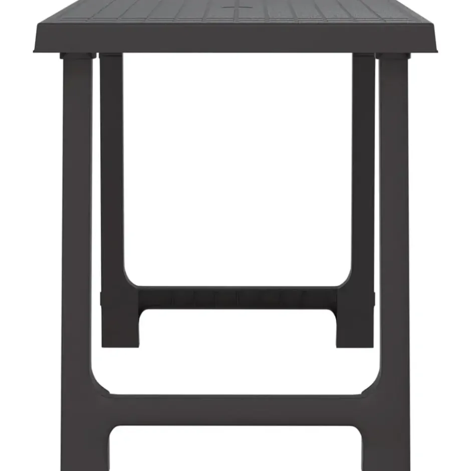 vidaXL - Campingtafel - Antracietkleurig - Polypropyleen - 79x56x64 cm