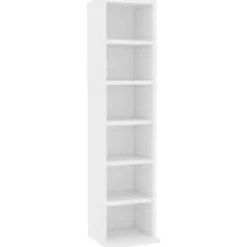 vidaXL - Cd-kast - Wit - Bewerkt hout