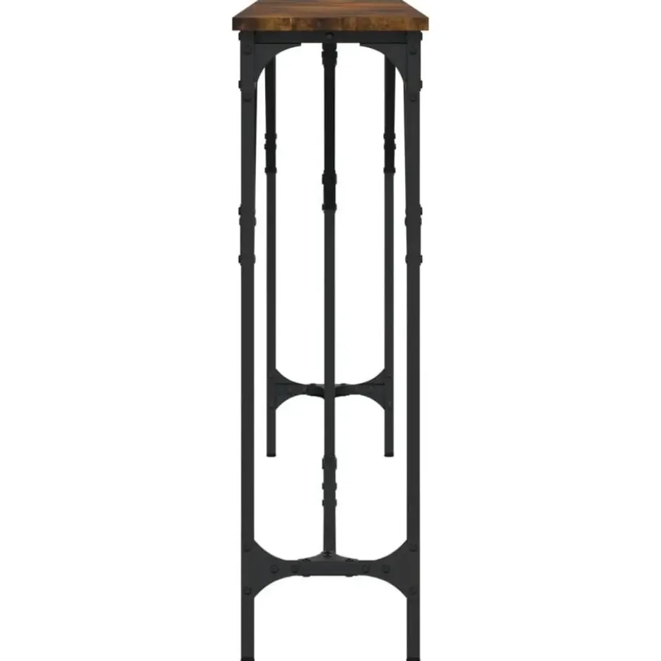 vidaXL - Consoletafel - Gerookt eiken - Bewerkt hout - 180x23x75 cm