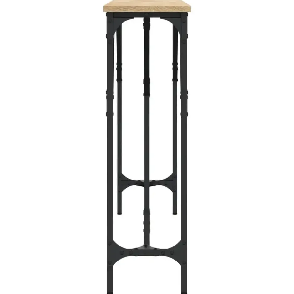 vidaXL - Consoletafel - Sonoma eiken - Bewerkt hout - 140x23x75 cm